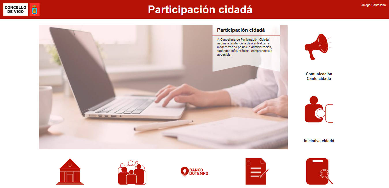 Imagen de la web Participación Cidadá